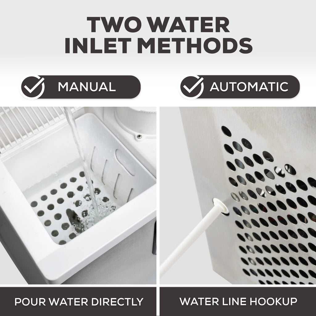 44 lb Stainless Steel Ice Maker and Ice Shaver L112032