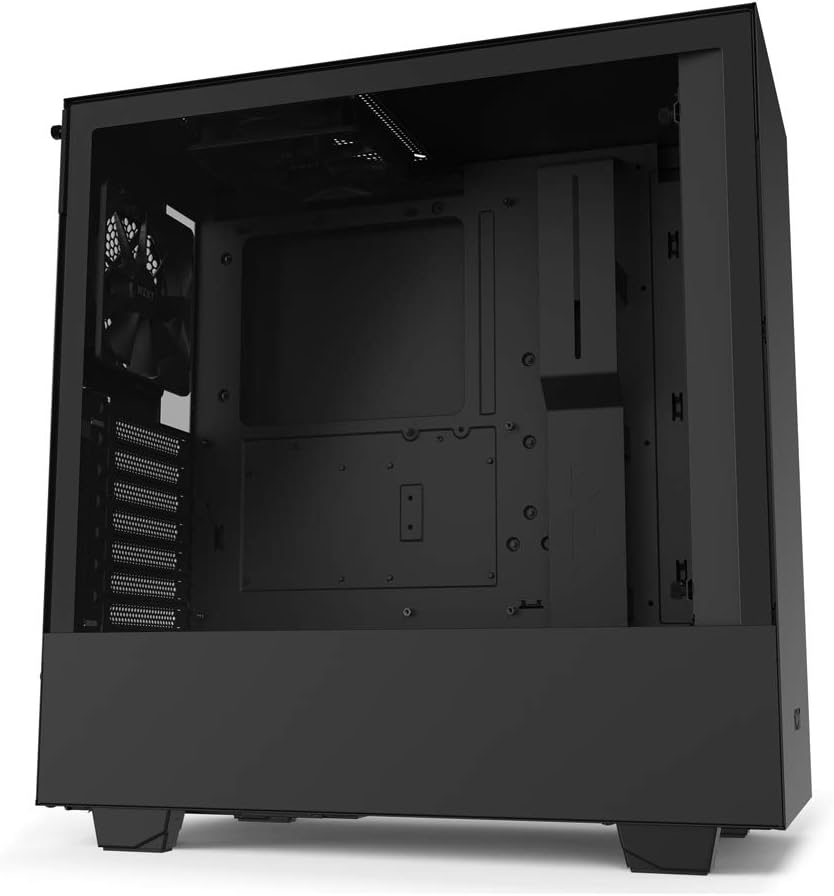 Compact ATX Mid-Tower PC Gaming Case with Tempered Glass Side Panel - Black/Red G5581