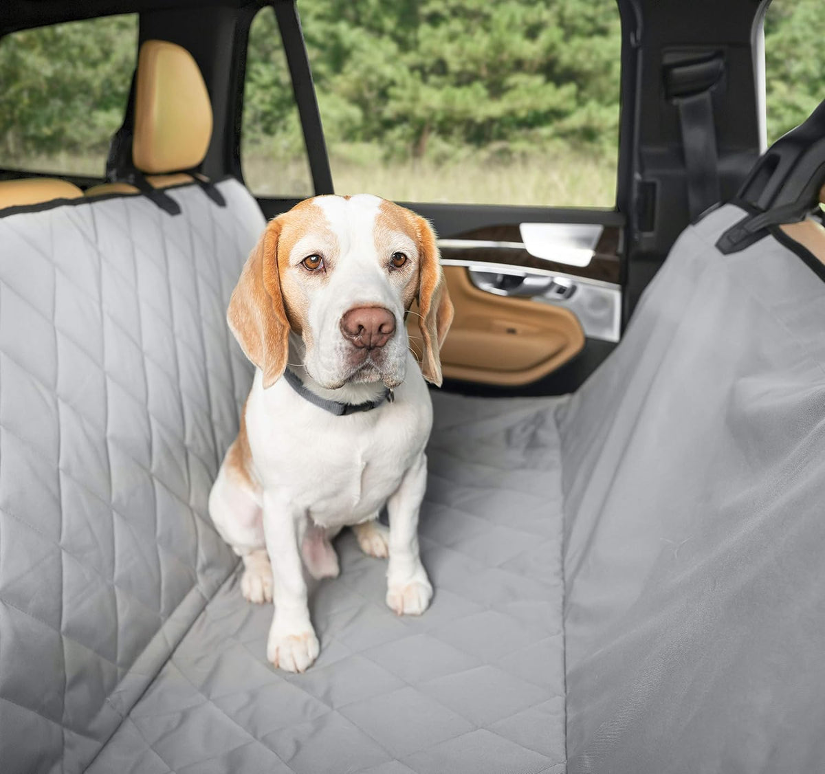 Washable Waterproof Nonslip Black Dog Car Seat Protector Y35728