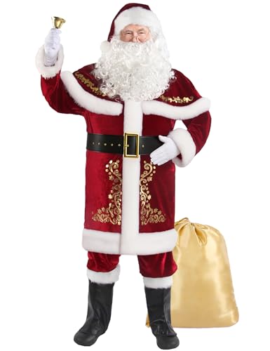 12pcs Deluxe Santa Claus Costume U4173