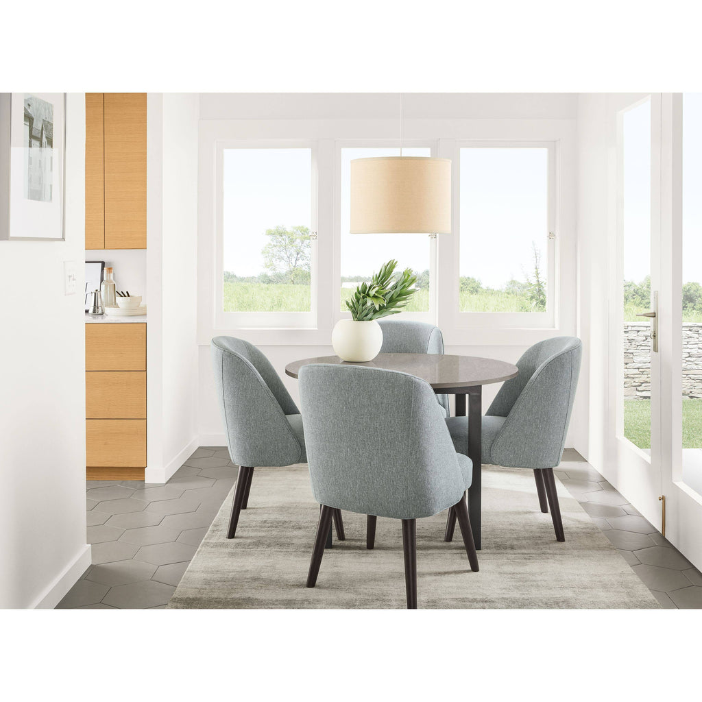 Modern Cora Side Chair in Tatum Spice with Charcoal Legs Orange Performance Fabric L2101