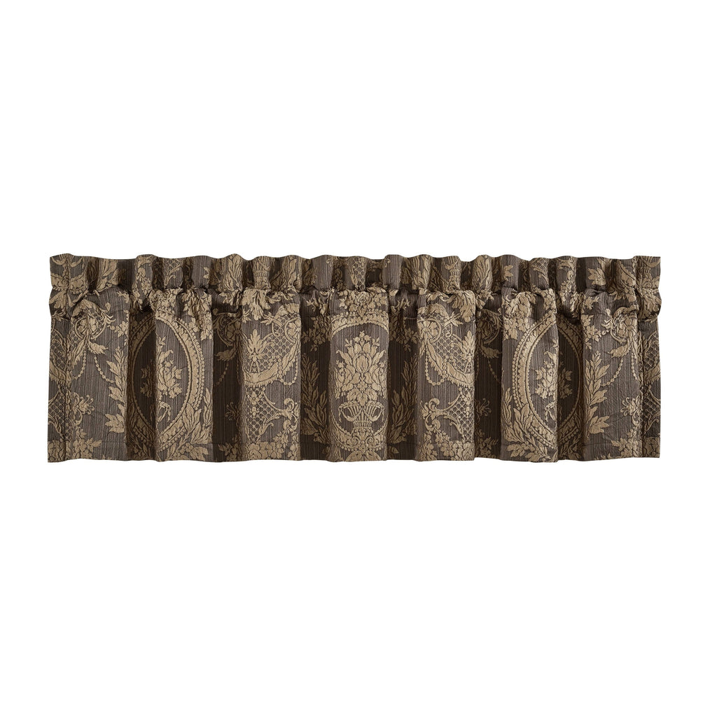 Taupe/Chocolate Rod Pocket Window Valance E84091