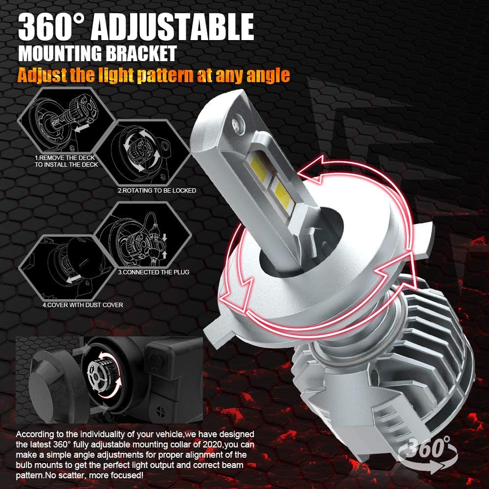 9005 LED Headlight Bulbs 20000LM 130W 6500K HB3 Pack of 2 I473532