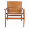 Brown Leather Sling Chair T1971