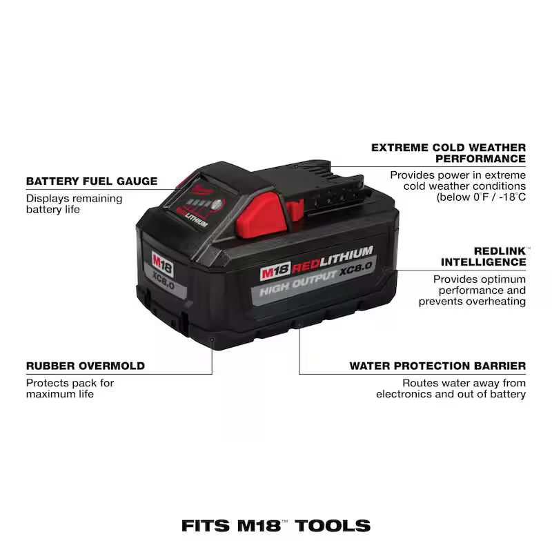 18-Volt Lithium-Ion Starter Kit with 8.0Ah Battery and Rapid Charger H337794