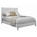 Solid Wood & Veneer King Bed with Round Legs in Gray F186488