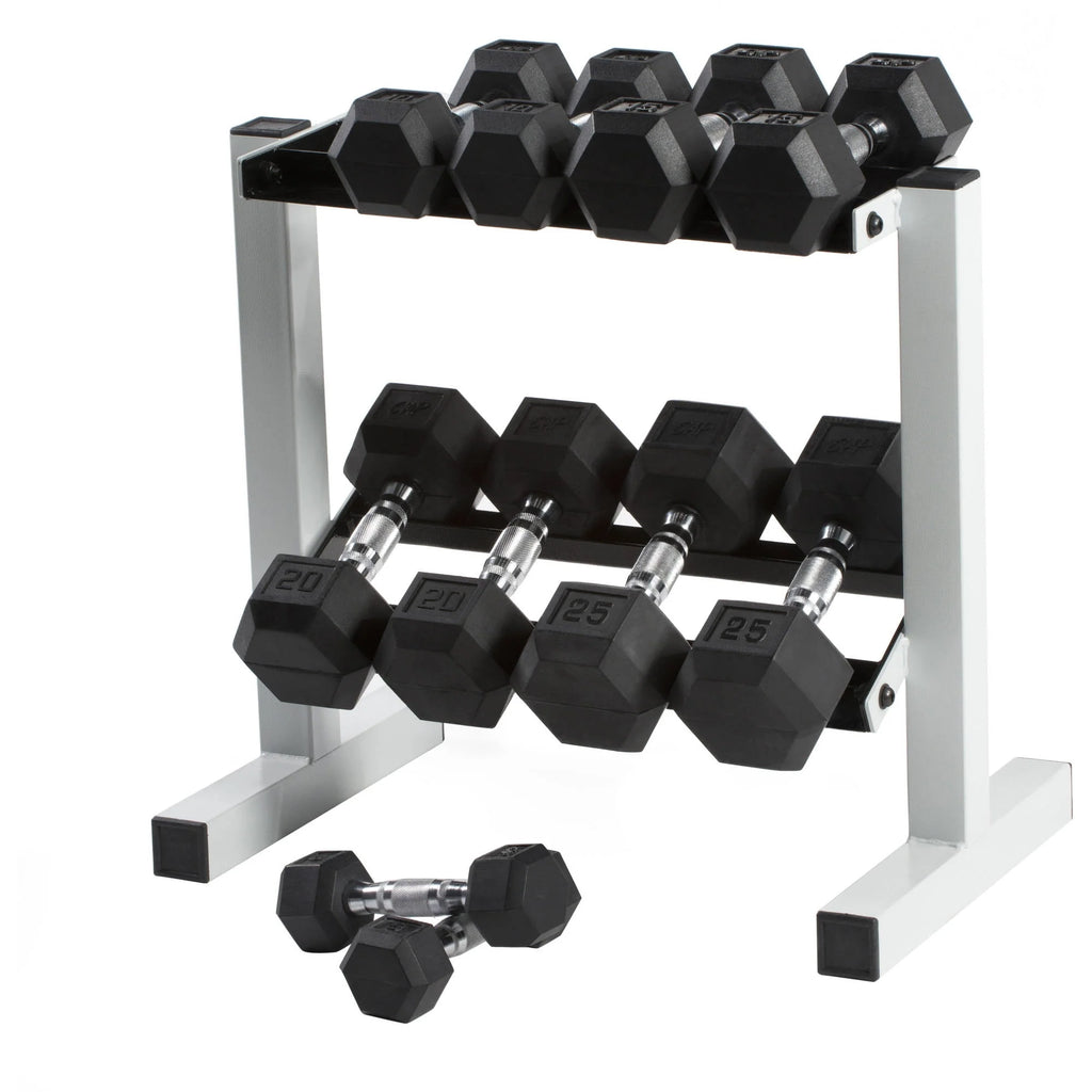 50 lb Rubber Hex Dumbbell Weight Set X8617