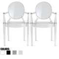 Clear Plastic Dining Chairs Set of 2 T469
