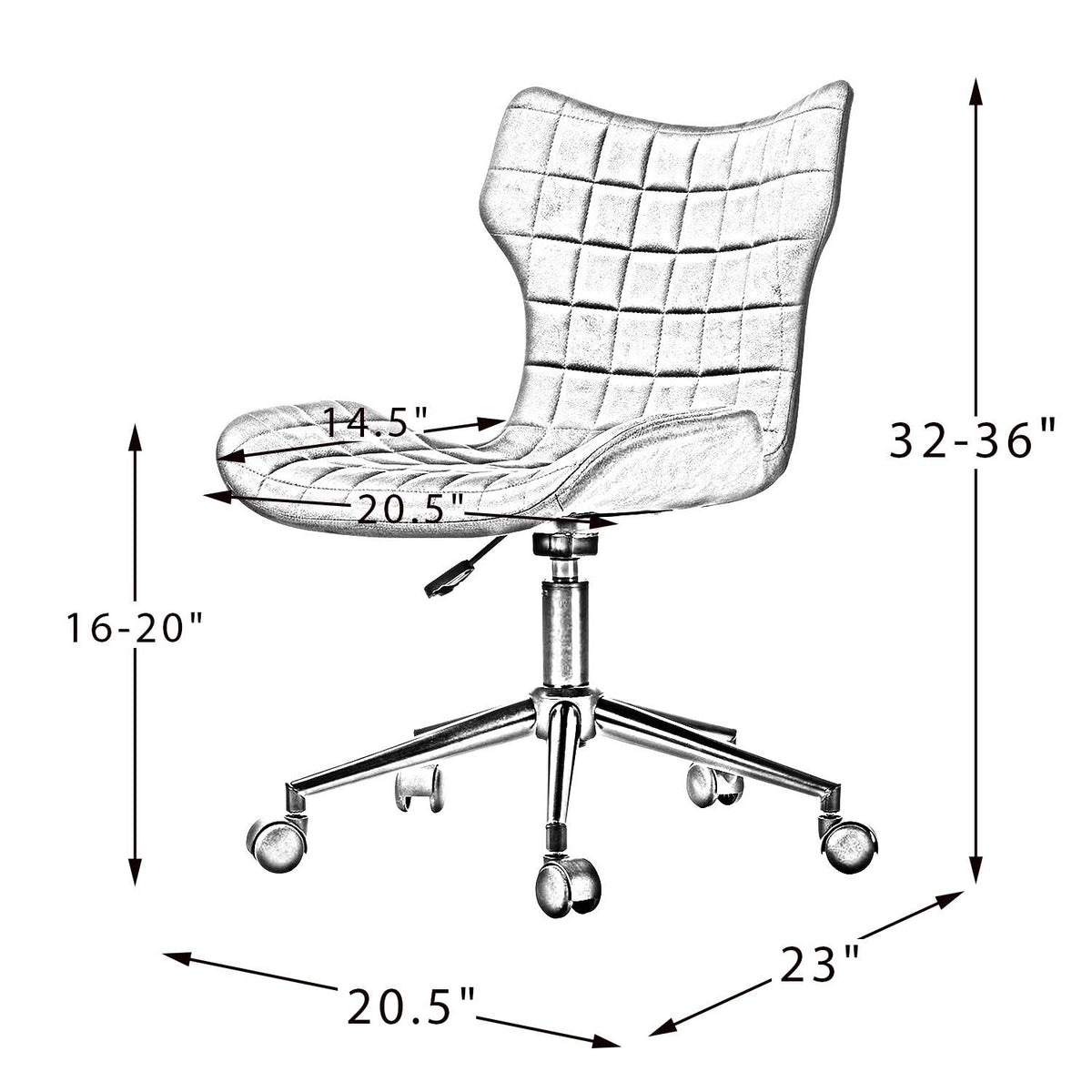Green Tufted Office Task Chair Q796