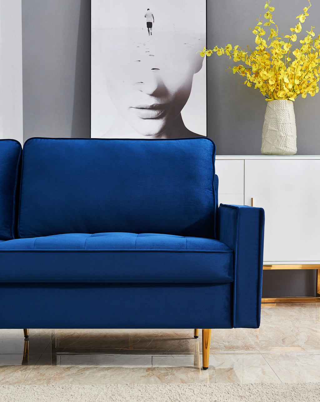 Velvet Fabric Sofa A8102