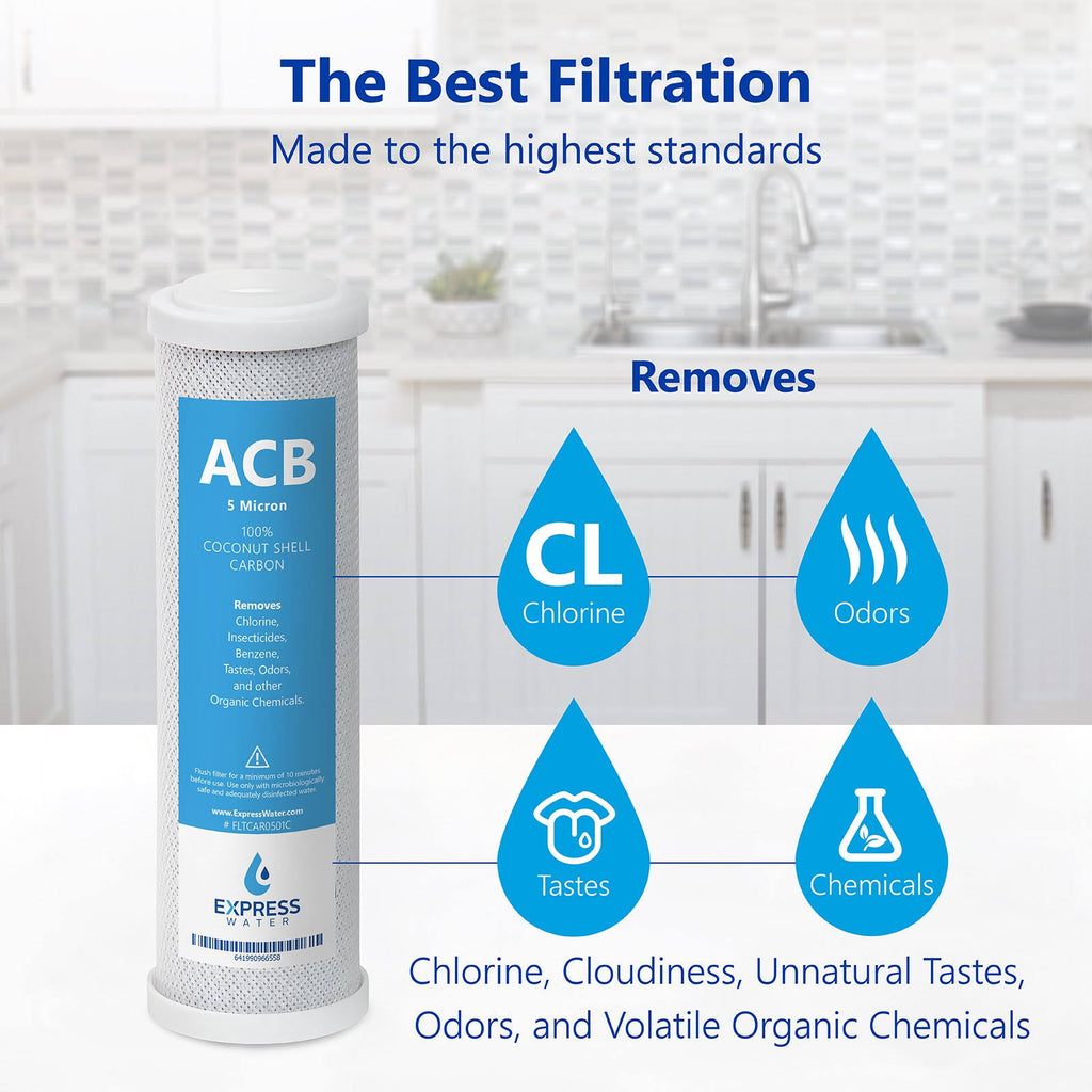 50 Pack 5 Micron Carbon Block Water Filter T265