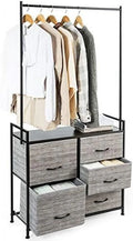 Clothing Rack with 8 Fabric Drawer Shoe Rack Portable Closet Organizers C71692