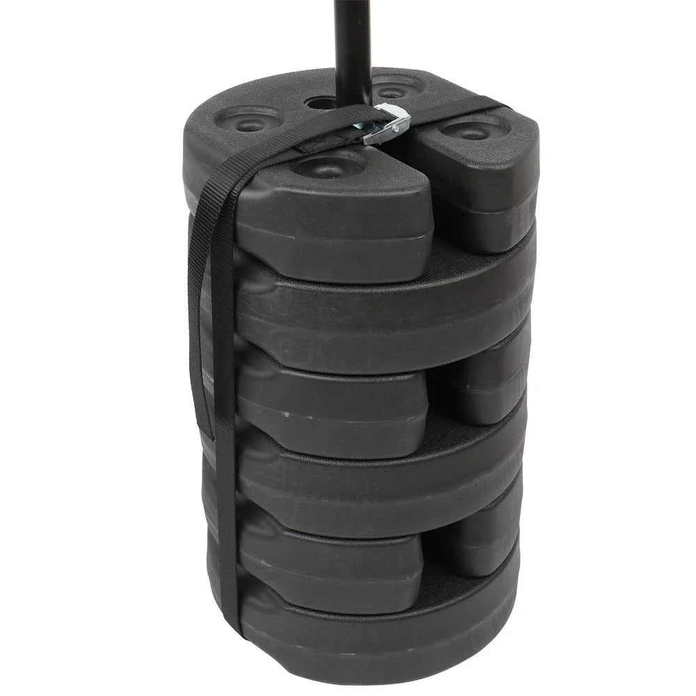 6pcs Tent Shade Canopy Water Fillable Weight Plates Black D86566