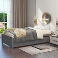 Solid Wood Platform Bed with Two Storage Drawers S41426
