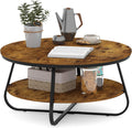35.8 Inch Wood Coffee Table with Storage E164