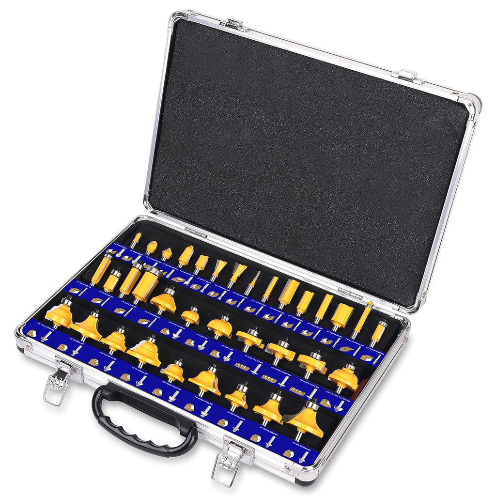 35 Piece Tungsten Carbide Router Bits Set with 1/4 Shank R159938