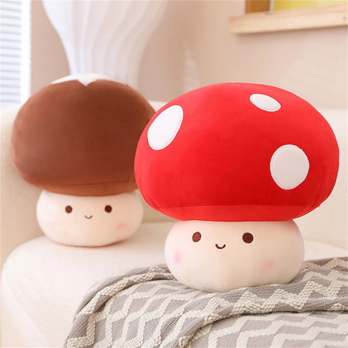 Cute Mushroom Plush Toy Stuffed Doll Pillow H688376