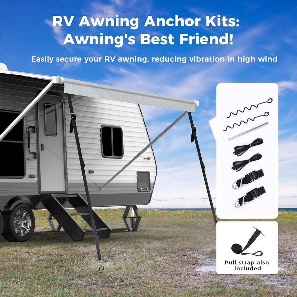 RV Awning Fabric Replacement 20' Gray A14031
