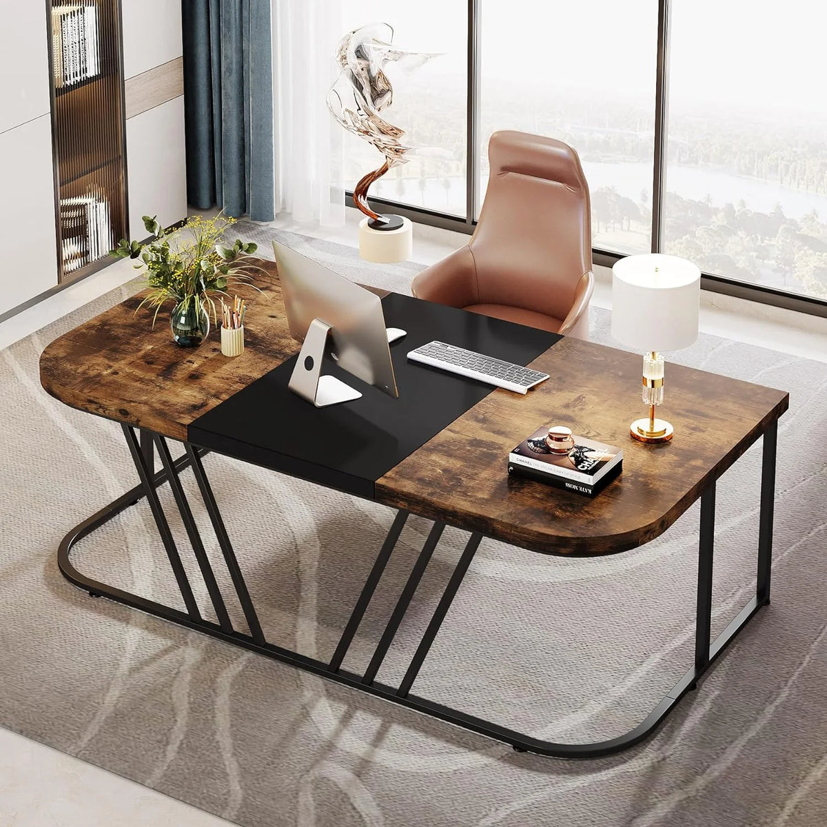63" Industrial Executive Desk P7598