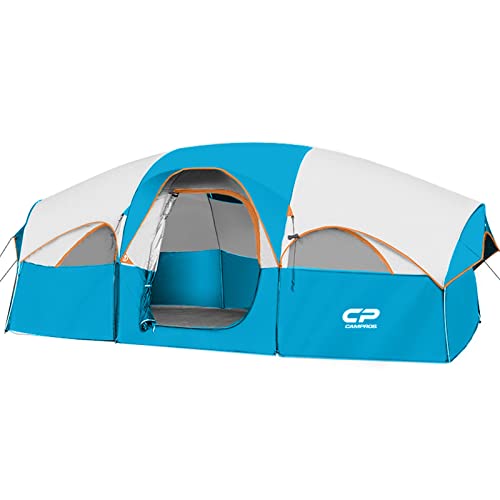 8 Person Weather Resistant Camping Tent with Carry Bag N586402