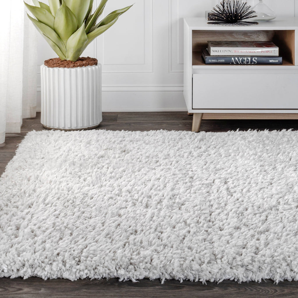 Gray Polyester Shag Runner F88383