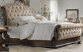 King Tufted Fabric Upholstered Bed in Beige X938