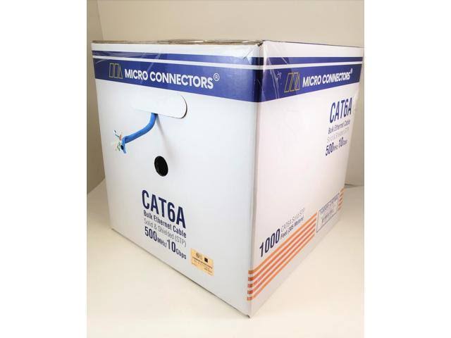 Solid Shielded Cat6a Bulk Ethernet Cable - Blue H618