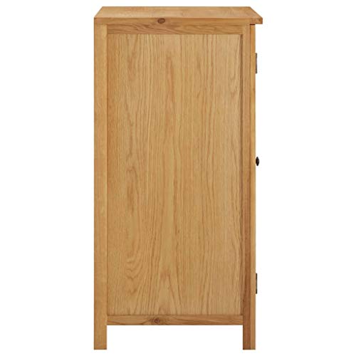 Solid Oak Wood Wardrobe with Hanging Rail and Drawers Q715