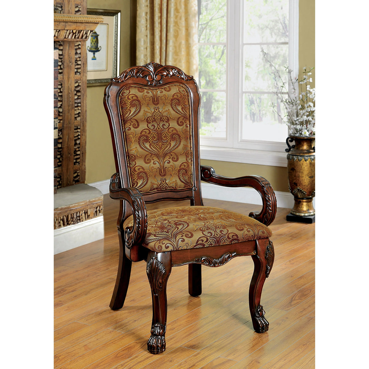 Cherry Solid Wood 7-Piece Dining Table Set K75899