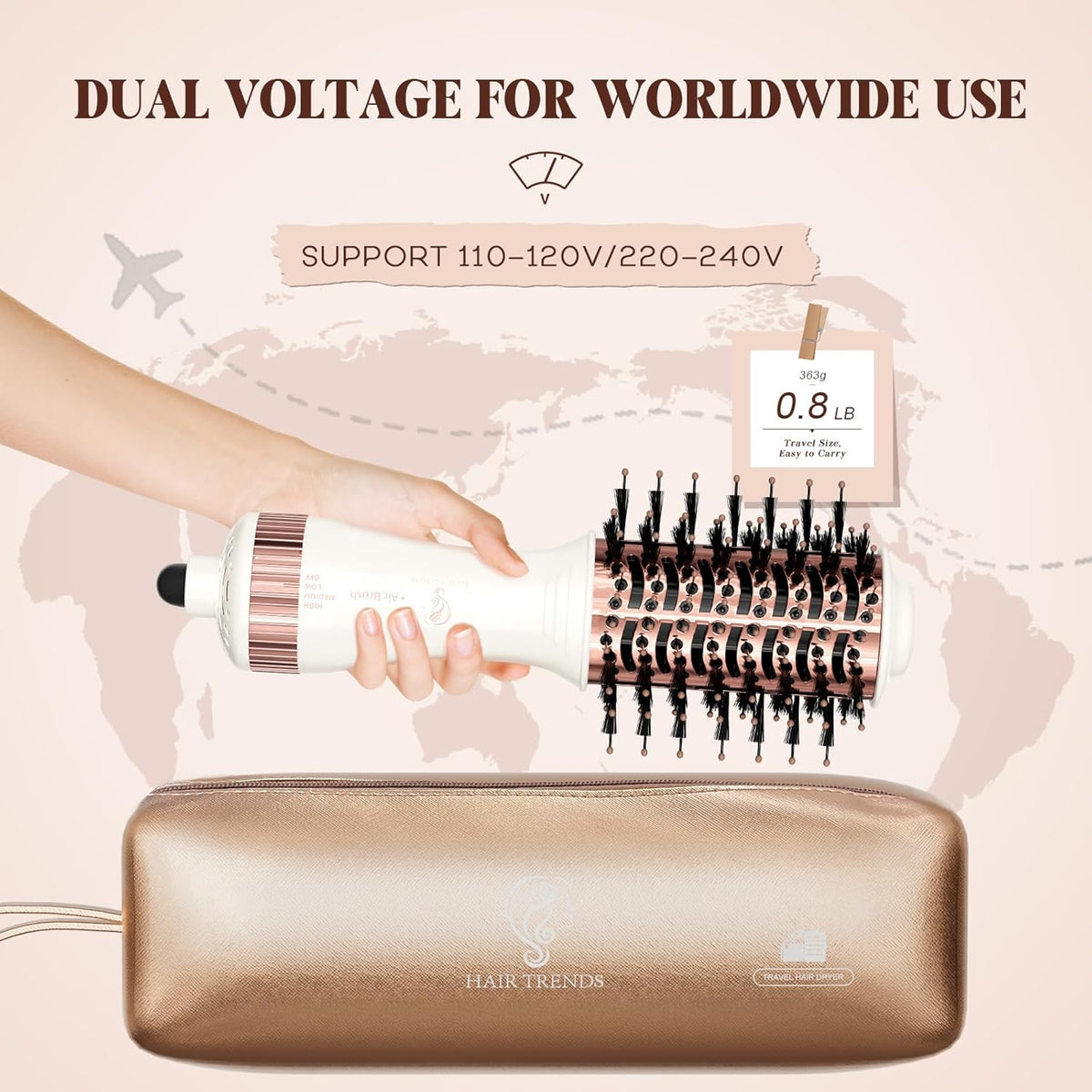 Dual Voltage Mini Hot Air Brush A176