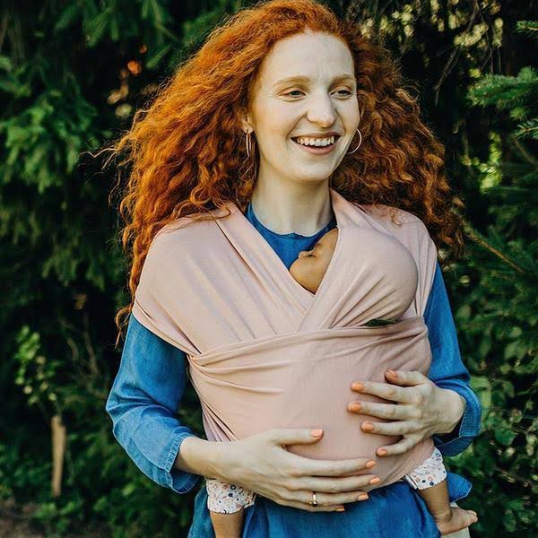 Grey Dark Blue Adjustable Wrap Baby Carrier Q469