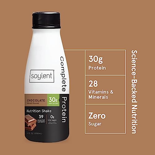 Chocolate 30g Protein Vegan Dairy Free 0g Sugar Ready to Drink Protein Drinks 11oz 12 Pack U806563