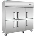 72 Dual Zone Reach-In Refrigerator and Freezer with 6 Solid Half Doors C6944