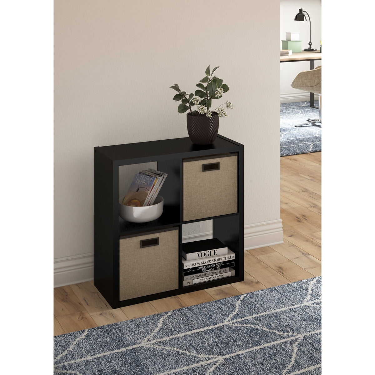 Bleached Brown Cube Bookcase Y485296
