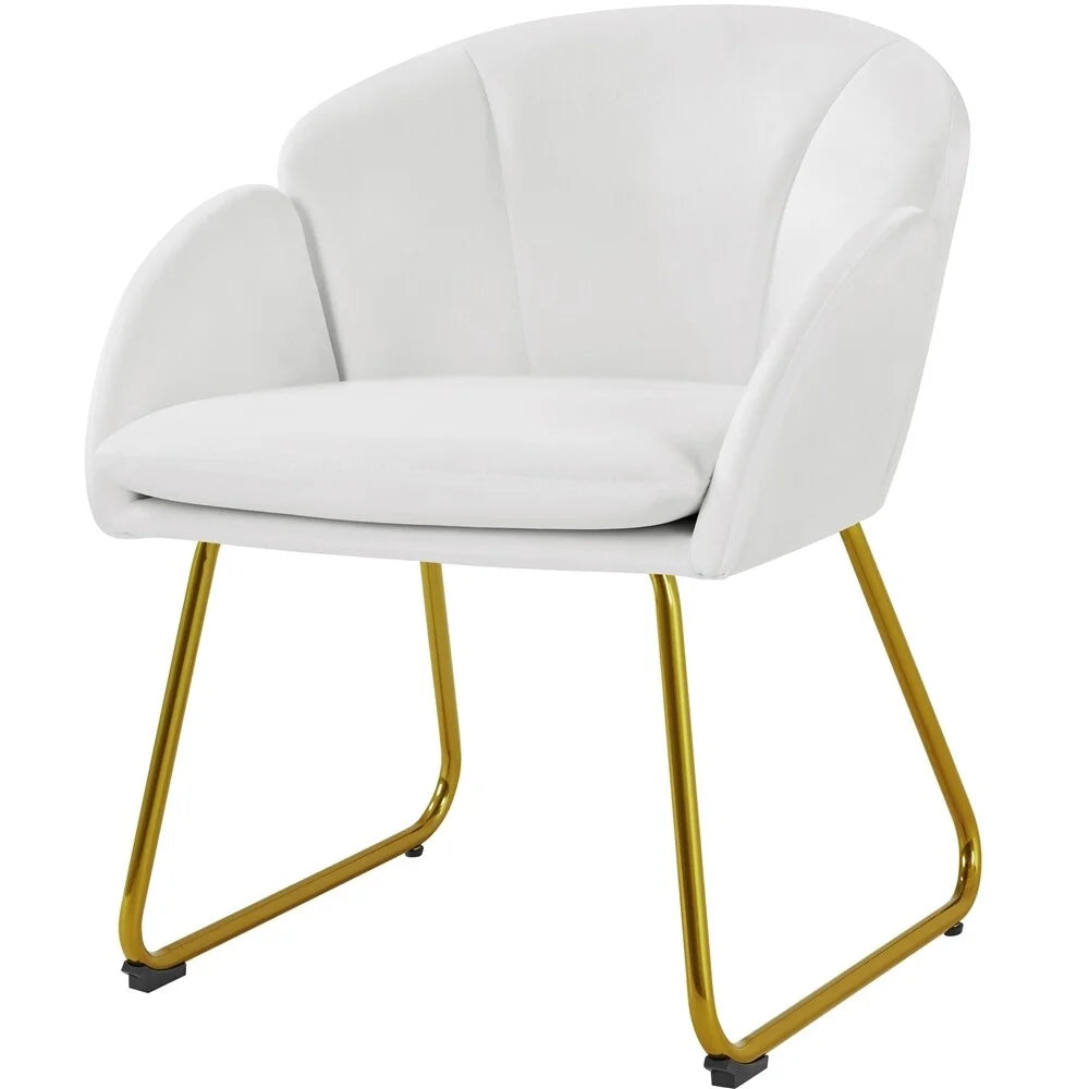 Pink Velvet Armchair with Metal Legs R194