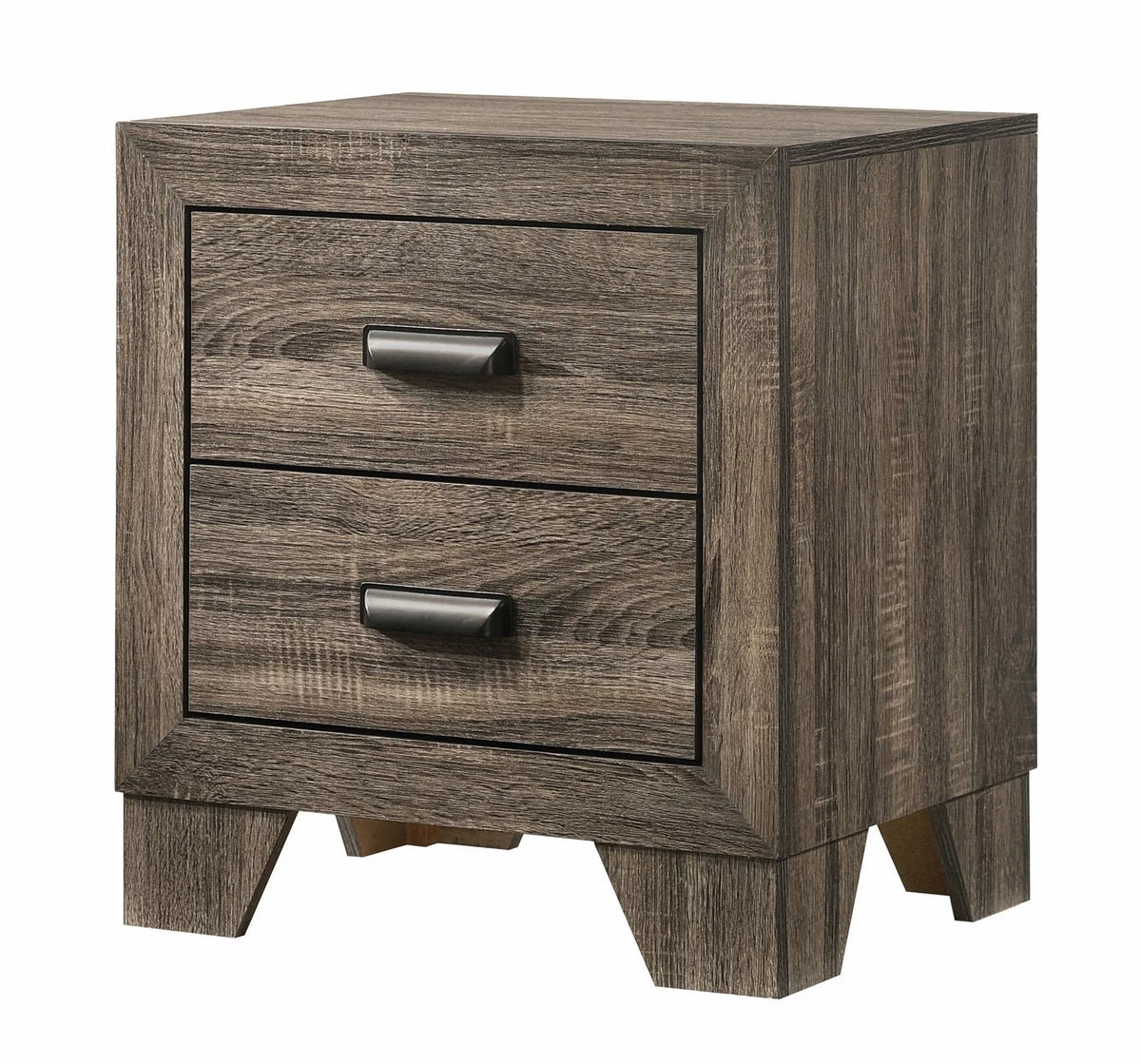 6Pc Queen Size Panel Bed Dresser Mirror Nightstand Chest Set Wooden Gray W456892