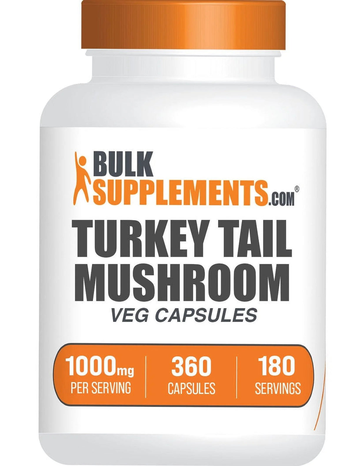 Turkey Tail Mushroom Capsules, 1000mg, Vegan Capsules, 360 Capsules S621