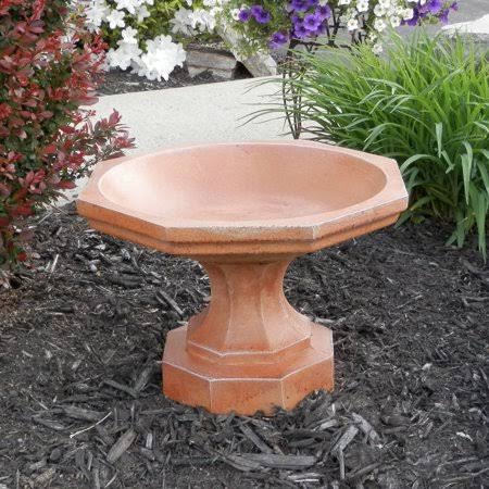 Cast Stone Small Octagon Bird Bath T987