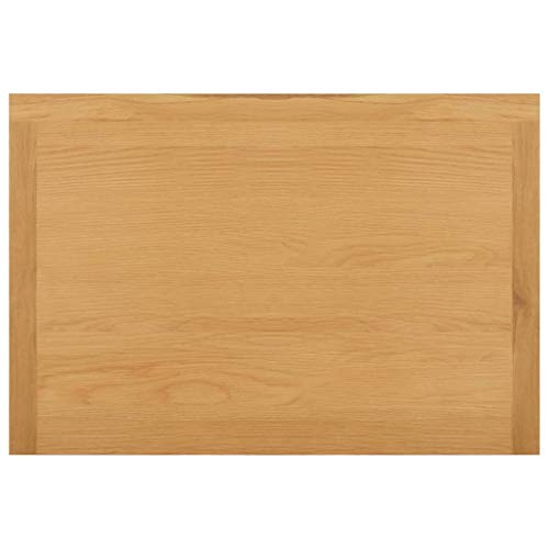 Solid Oak Wood Wardrobe with Hanging Rail and Drawers Q715