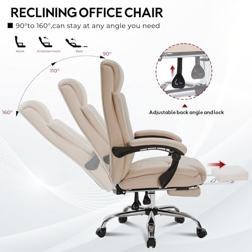 Khaki Reclining Ergonomic Office Chair A413831