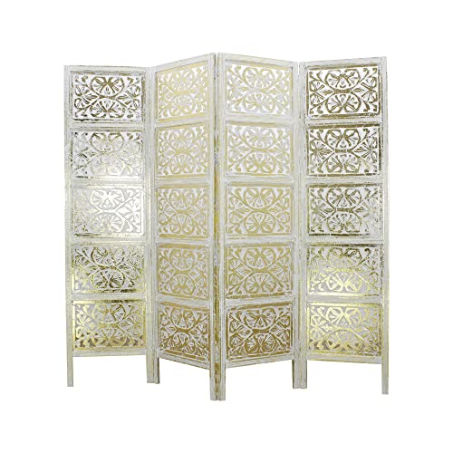 4 Panel Wooden Room Divider Screen U6418