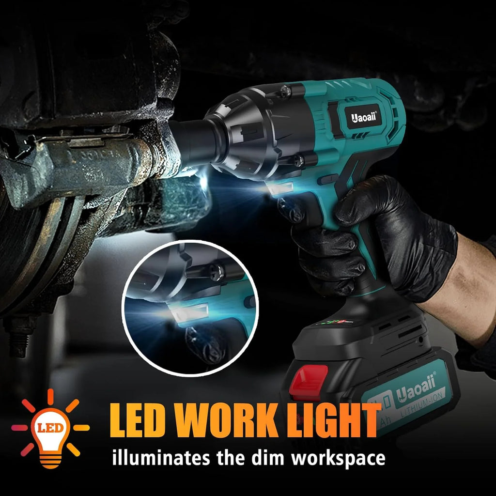 1000Nm Cordless Impact Wrench with 2X 4.0Ah Batteries S859829