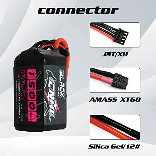 1500mAh 130C 4S Lipo Battery 14.8V with XT60 Plug (2 Packs) D190