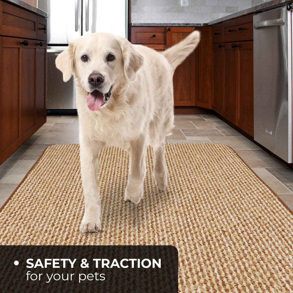 Skid-Resistant Carpet Runner Praline Brown 24 Feet X 48 Inches I272