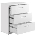 White 3 Drawer Metal File Cabinet N668490