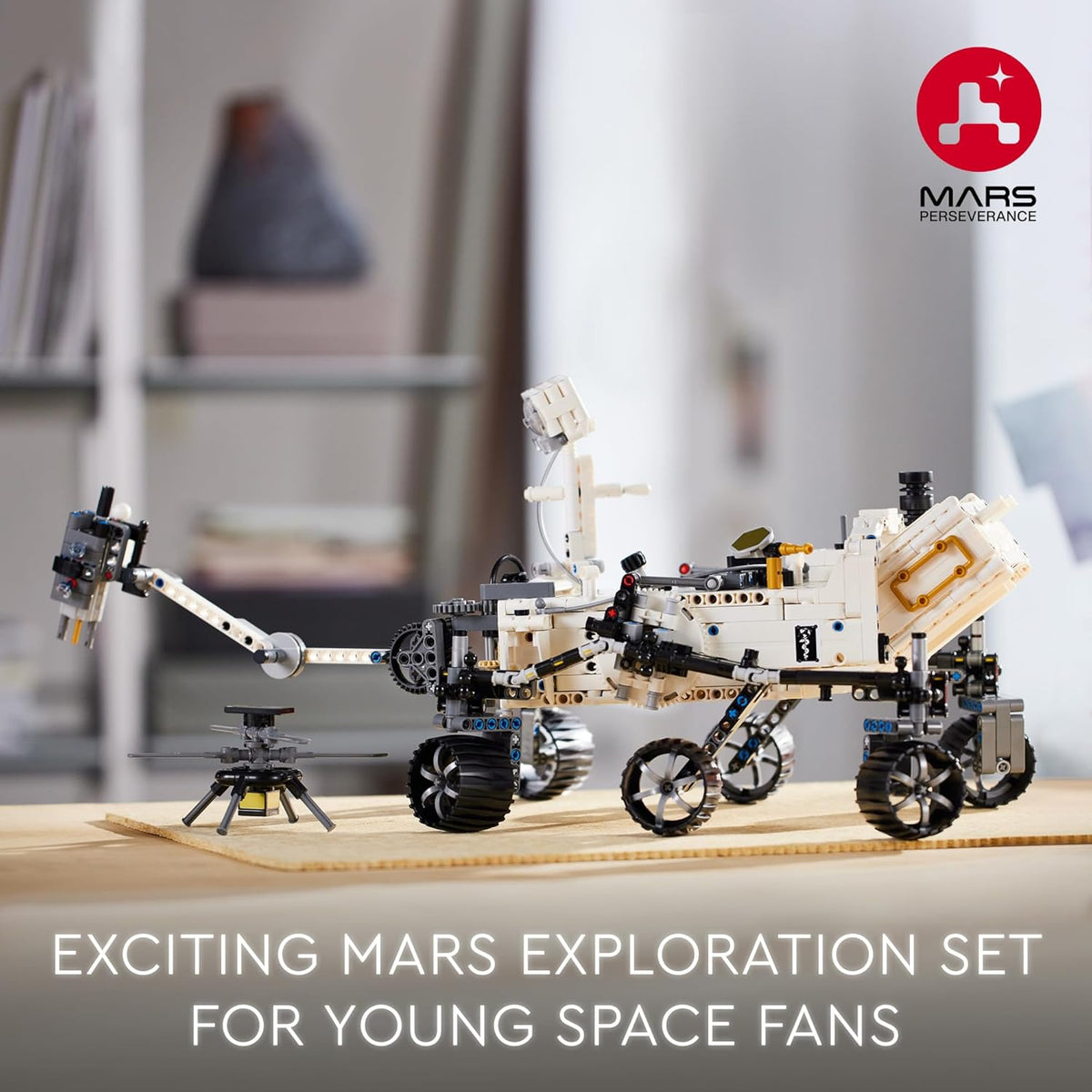LEGO Technic Mars Rover Perseverance Building Kit with Replica Ingenuity Helicopter T667