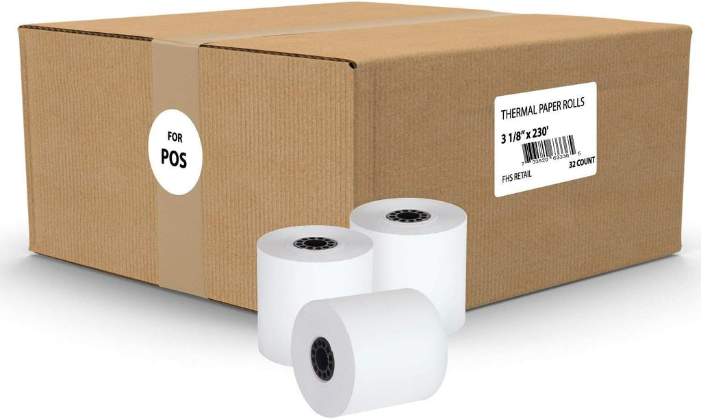Thermal Cash Register POS Paper Rolls 3 1/8 x 230' BPA Free 32 Pack X440