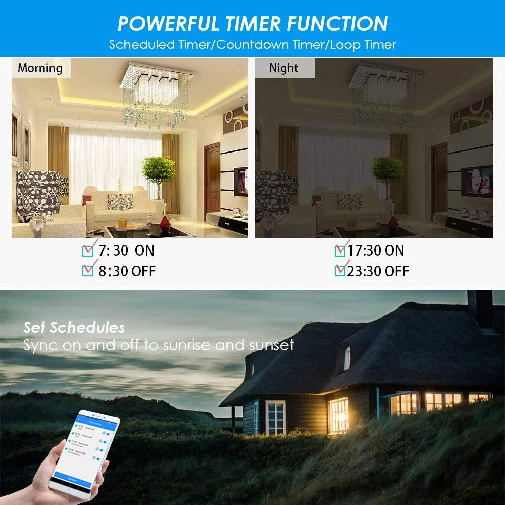 Smart Light Switch WiFi Wall Wireless 1-gang Switch with 2x WIFI Receiver D89752