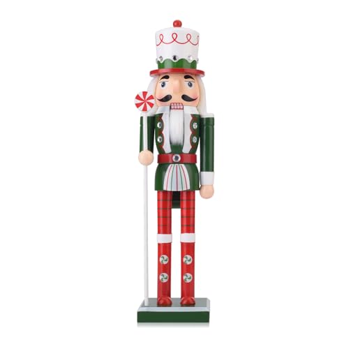 15 Inch Wooden Nutcracker Figure (Green) Z4939