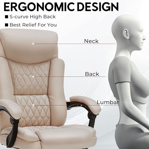 Khaki Reclining Ergonomic Office Chair A413831